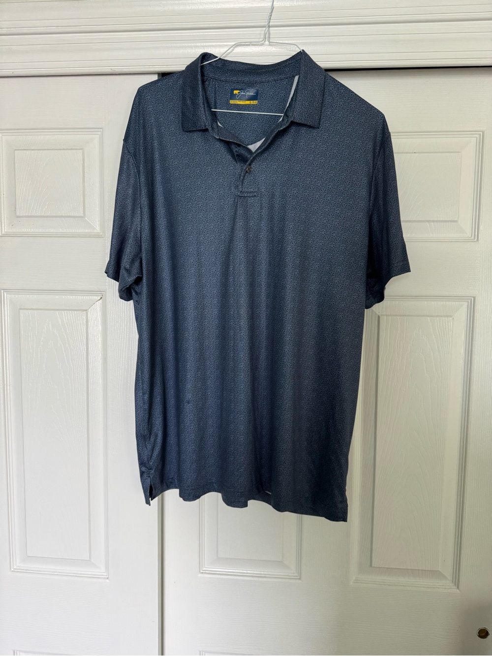 Men's Dark Blue Performance Polo Shirt - Lightweight Short Sleeve